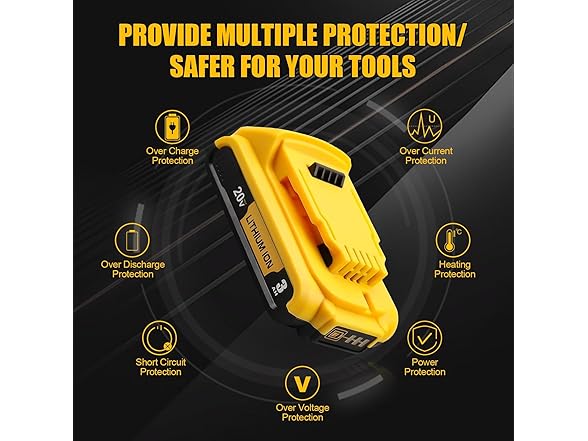 Simple Plus+ 3Ah 20V 2pk Replacement Battery for Dewalt