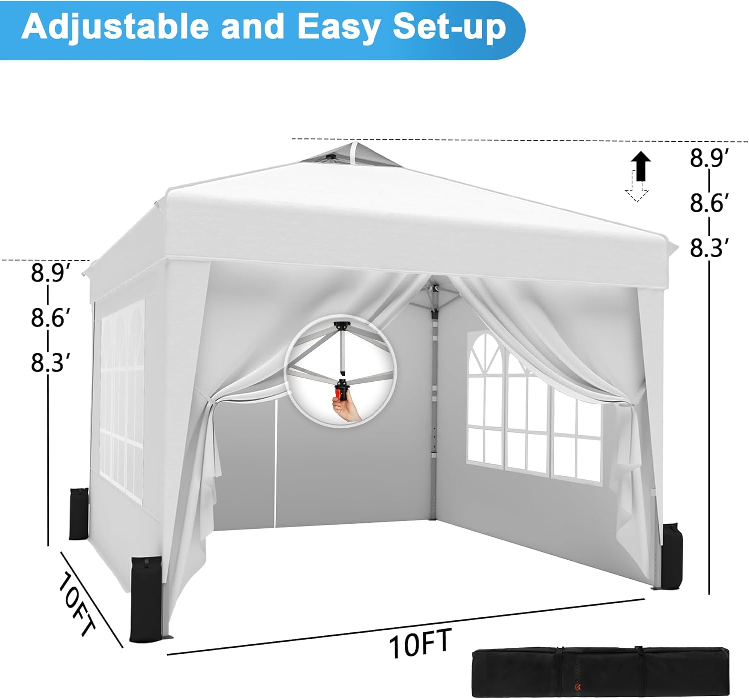 SANWAY 10x10 Pop Up Canopy Tent - Gallery 8