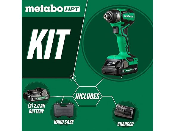 Metabo WH18DDXS 18V Impact Driver Kit green