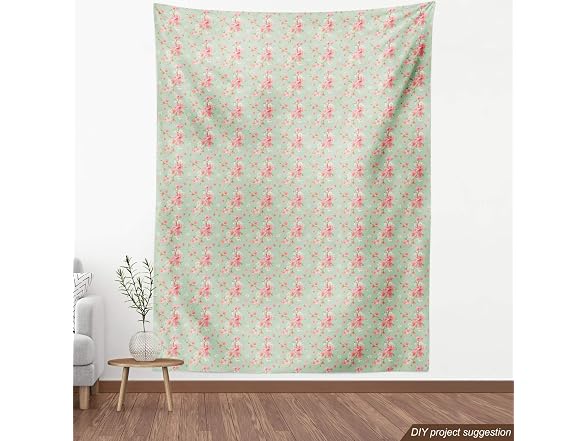 Ambesonne Shabby Flora Fabric by The Yard, Retro Spring