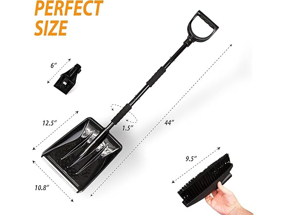 Zone Tech SN0028-2 3in1 Snow Brush Kit 2pk