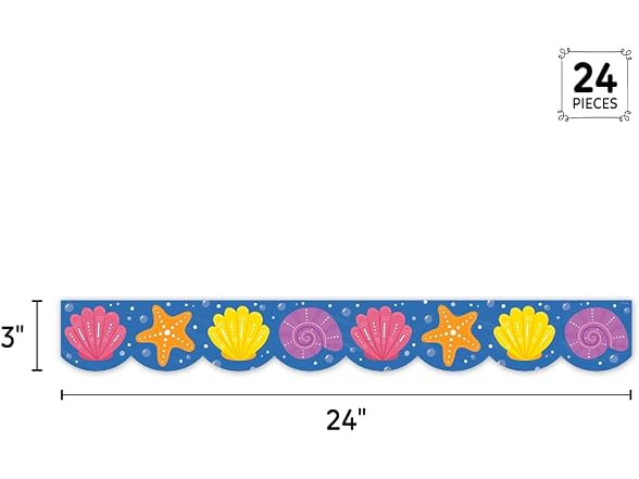 CTP Sea Friends Seashells EZ Border Bulletin Board Borders