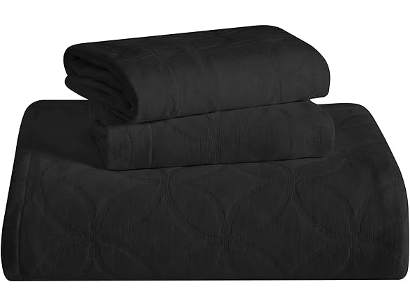 Superior Cotton Bedspread Set Matelasse Jacquard Geometric Circle
