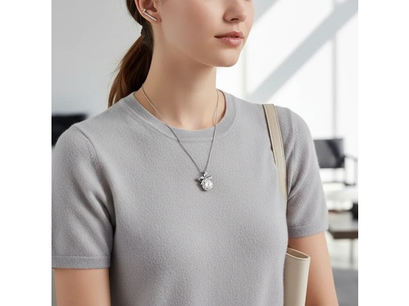Moissanite Diamond Bow Necklace