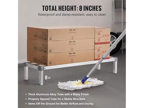 Aluminum Dunnage Rack, 48” x 14” Commercial Food