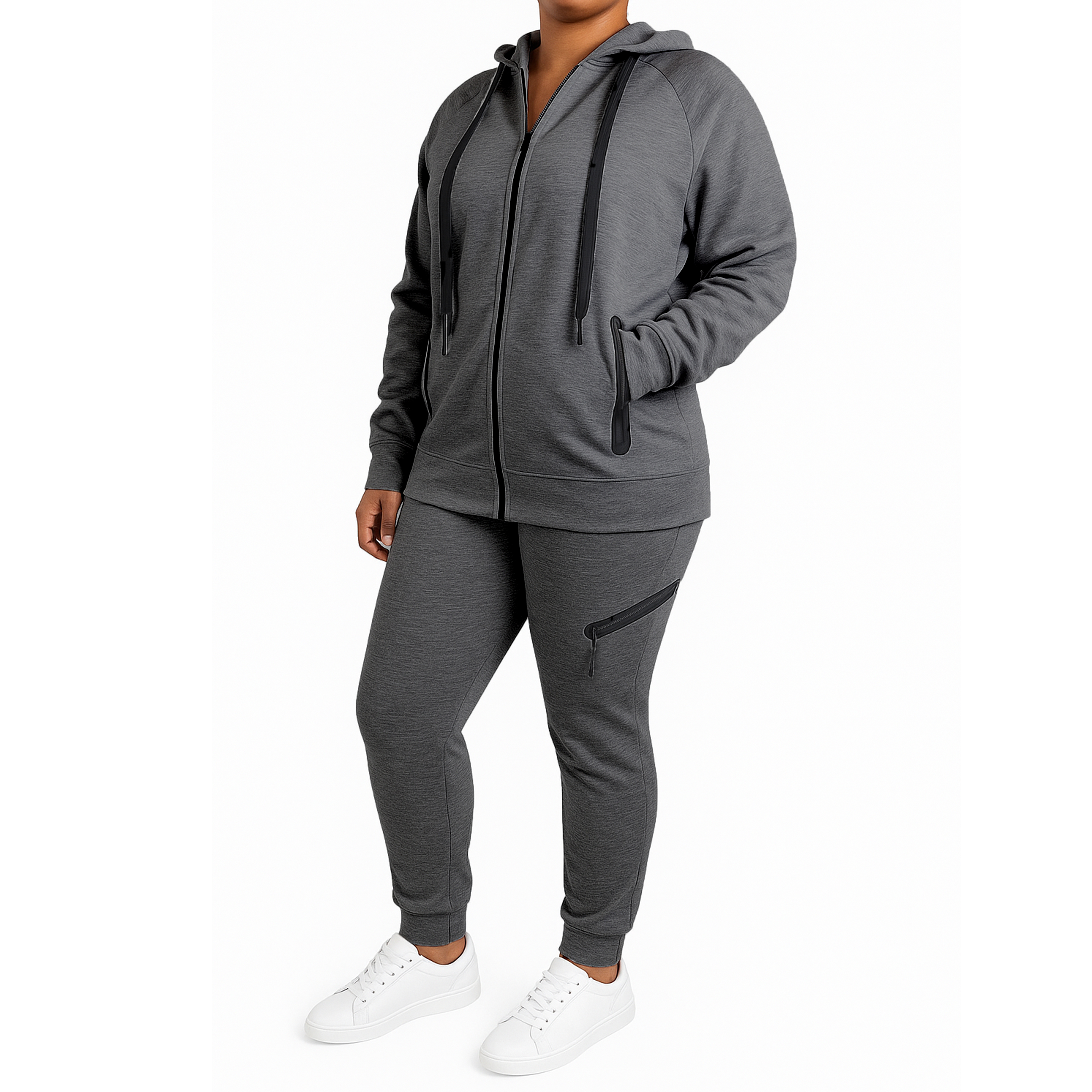 Women's Tech Fleece Hoodie & Jogger Set - Gallery 25