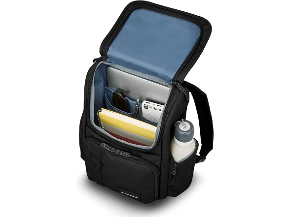 High Sierra Lineage Flap Backpack- Black