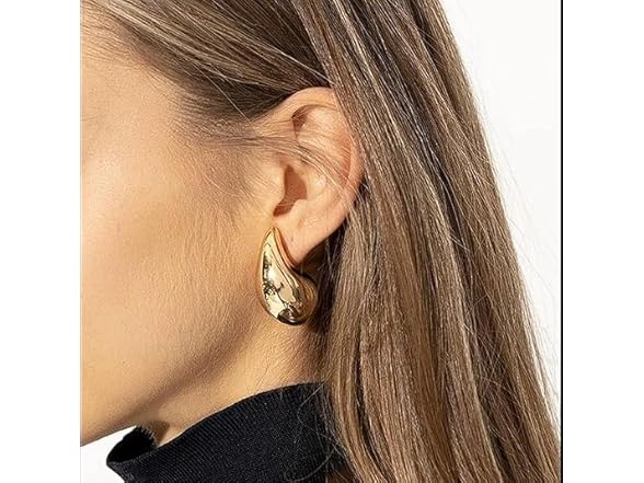 NIUTA Gold Teardrop Earrings for Women