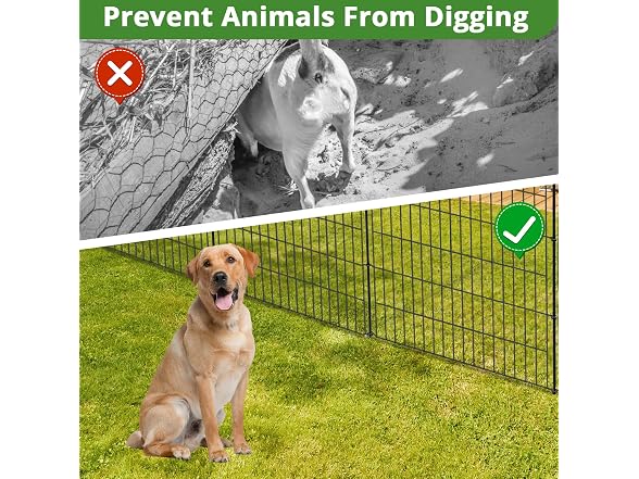 10 Panels No Dig Fence with Gate