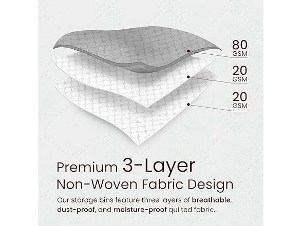 6 Pack 60L Clothes Storage Bags