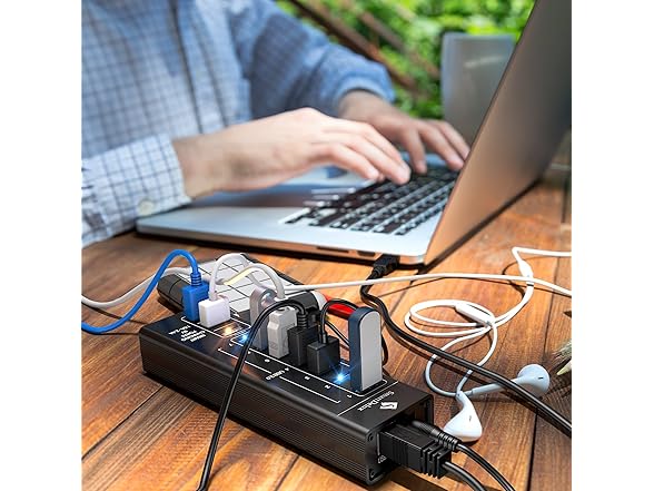 SmartDelux 10-Port USB 3.0 Hub