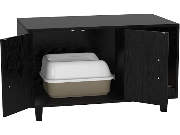 GDLF Modern Wood Pet Crate Cat Washroom Hidde