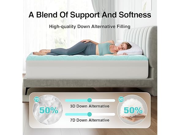 Novilla Cooling King Mattress Topper