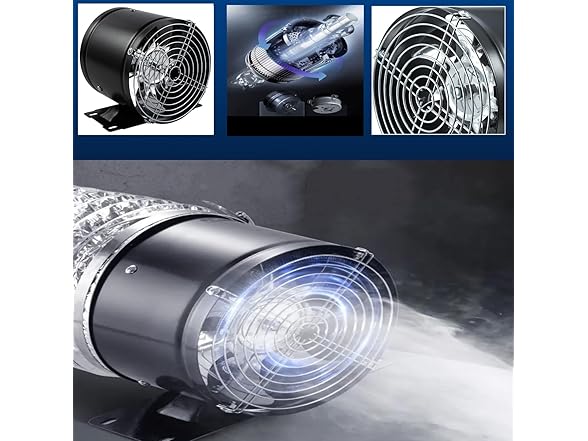 MEOZRI Inline Booster Duct Fan HVAC