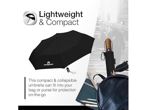 Weatherproof Deluxe Automatic Rain Umbrella