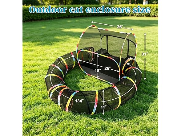 Naielfopet Outdoor Cat Enclosure 2-in-1