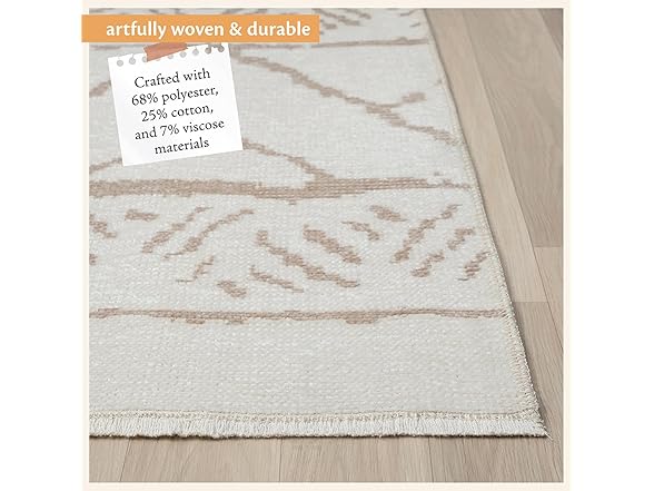 Indigo Ink Washable Area Rug, 6'x9'