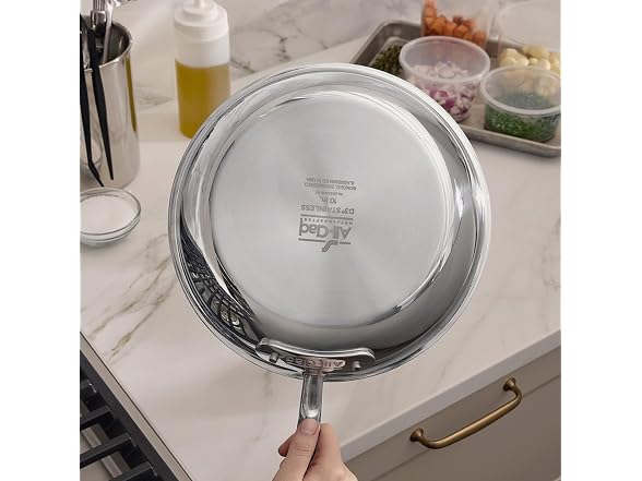 All-Clad Stainless Steel Cookware Saucier + 10” Fry Pan