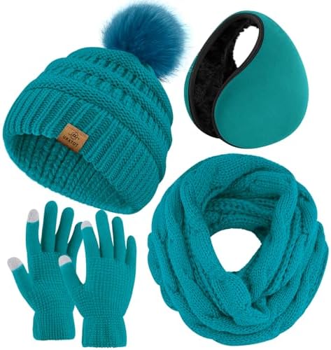 4 Pack Scarf Hat and Gloves Set