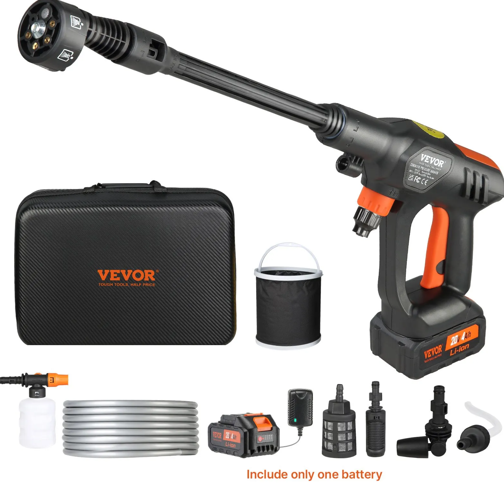 Cordless Pressure Washer, 652-PSI 1.1 GPM - Gallery 2