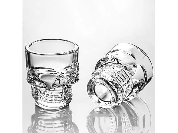6-Pc Halloween Skull Shape Shot Glasses