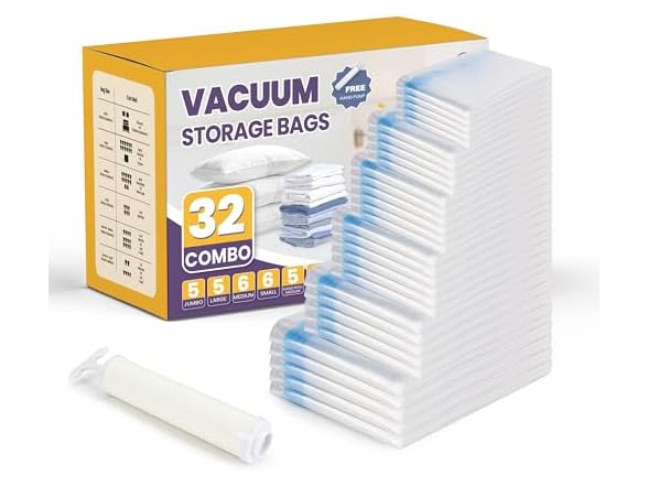 YSSOA 32 Pack Vacuum Storage Bags
