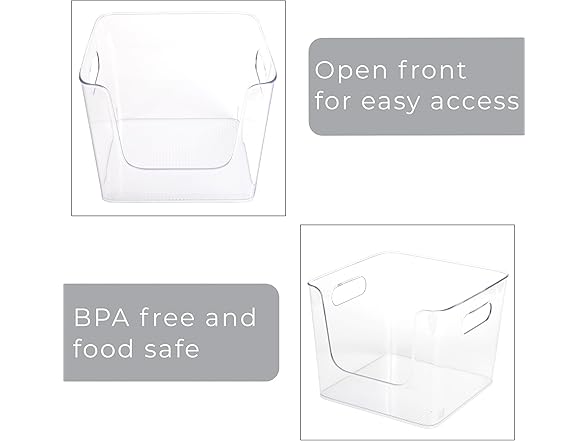Smart Design Clear Storage Bin 10"x10"