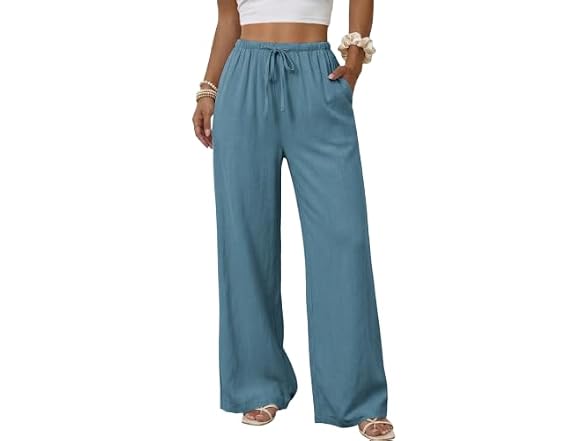 Duyang Womens Cotton Linen Pants