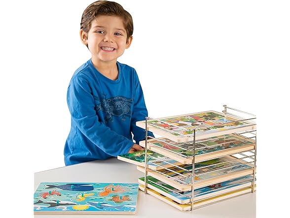 Melissa & Doug Puzzle Storage Rack