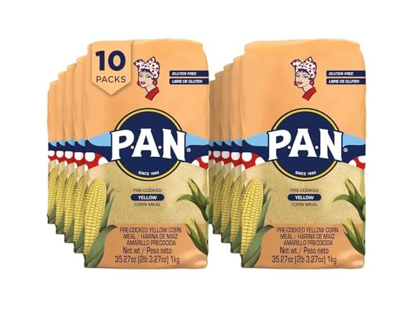 PAN Pre Cooked Yellow Corn Meal 2.2lb 10 Pack