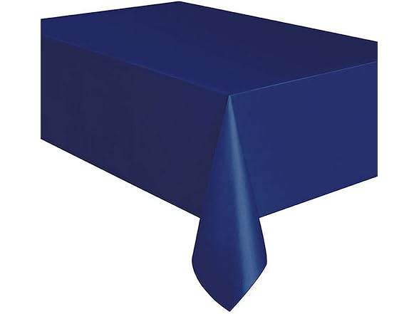 Lavender Solid Rectangular Plastic Table Cover