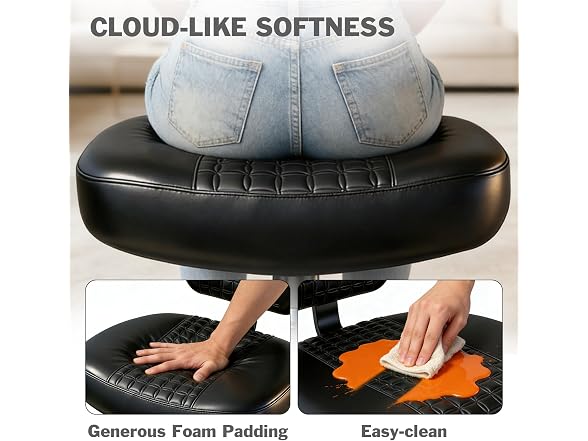 Ergonomic Cross Legged Office Chair Black