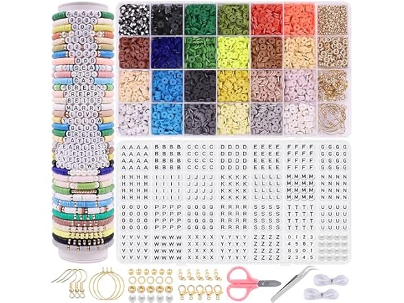 Pubiseed Clay Beads Bracelet Making Kit