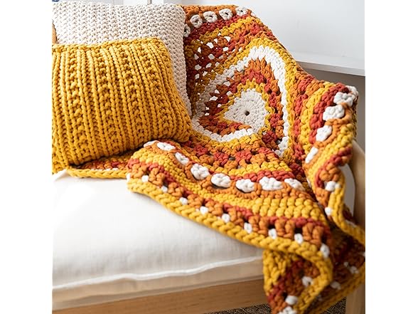 Lion Brand Yarn Cover Story Lazy Days Mustard, 1 Pack