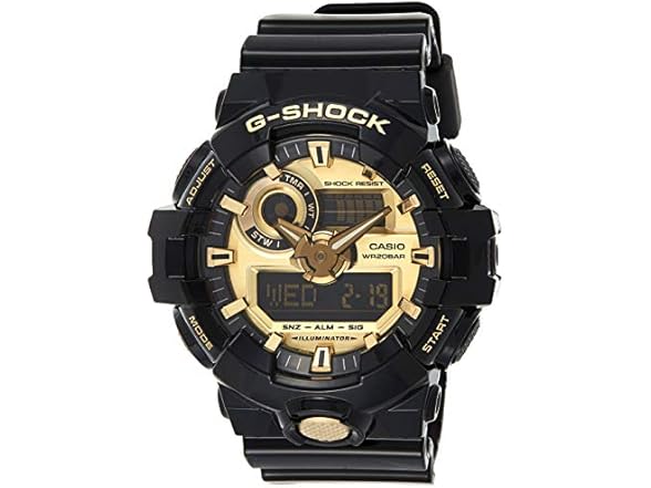 Casio Men's 'G Shock' Quartz Resin Casual Watch, Color:Black (Model: GA-710GB-1ACR) (Open Box)