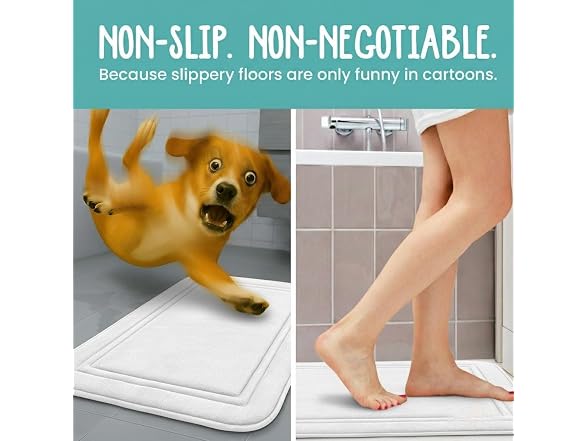 ITSOFT Memory Foam Bath Mat 24x16, Non Slip