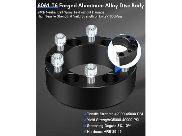 ECCPP 2PCS 6 Lug 50mm Wheel Spacer 6x5.5 to 15