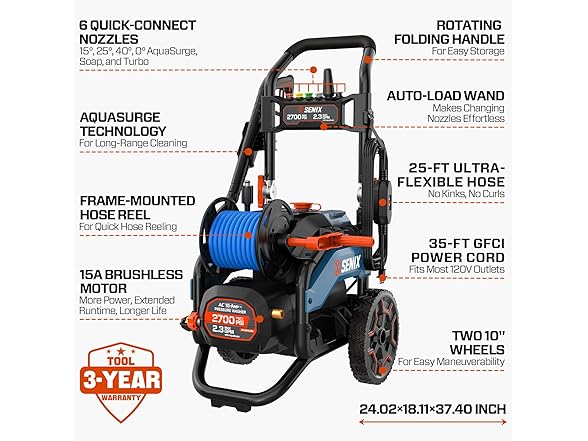 2700 PSI Electric Pressure Washer