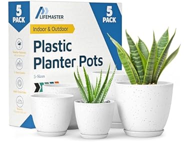 $9.99, Was $11.99, 16% Off! Lifemaster Plant Pots 5 Pack dealfomo