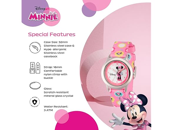 Disney Kids'  Minnie Mouse Steel Watch