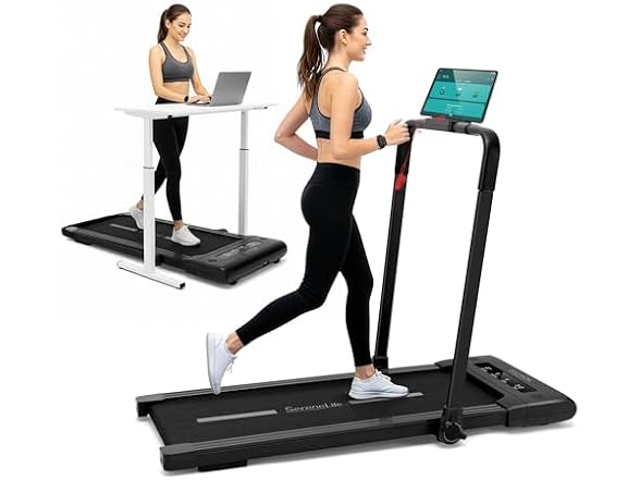 SereneLife Foldable Treadmill and Walking Pad
