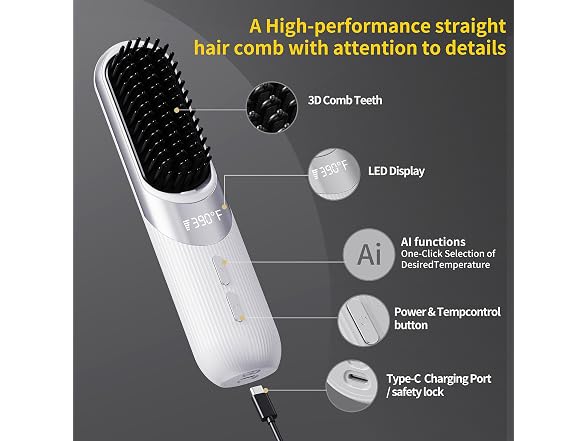 Cordless 2-in-1 Hair Styling Brush