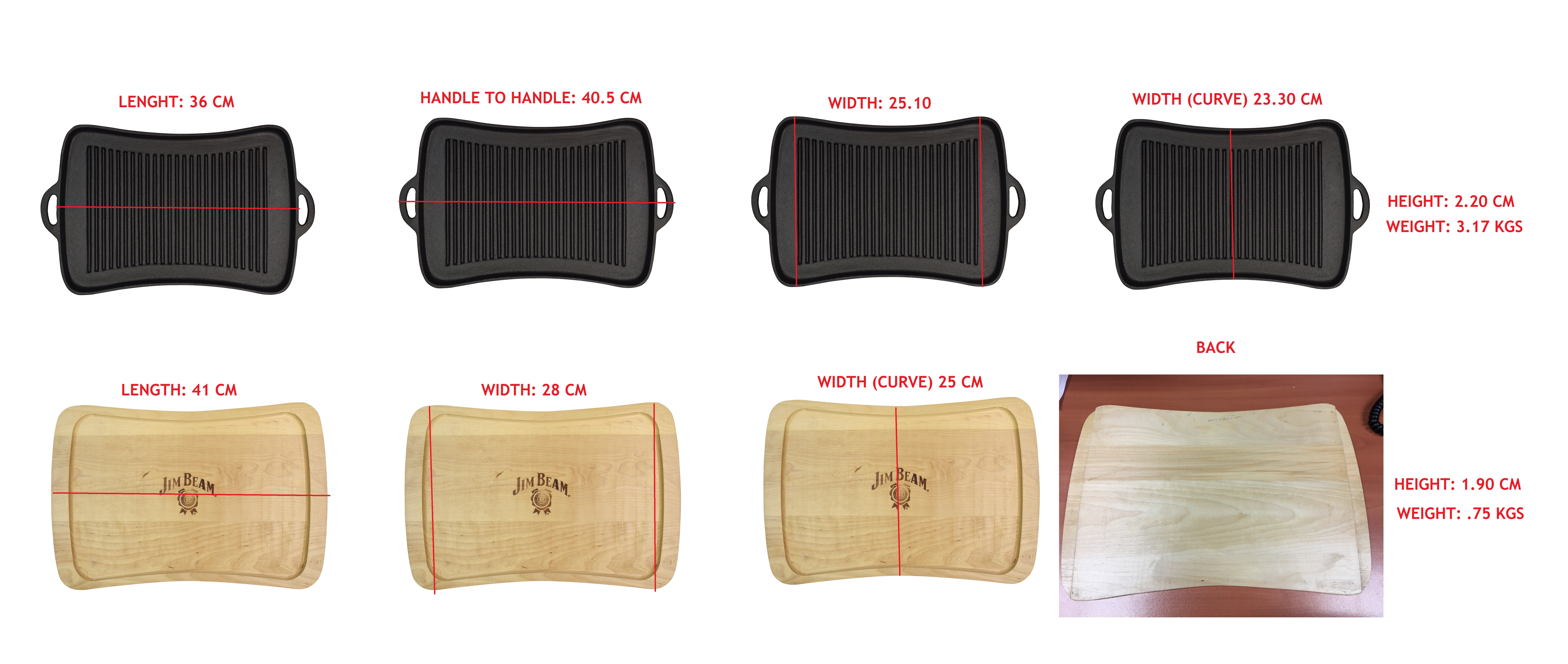 Jim Beam Cast Iron Grill Pan - Gallery 16