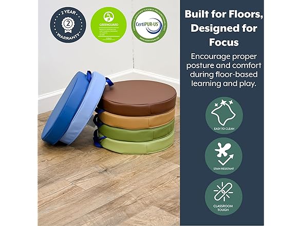 Children's Factory Round Floor Cushions for Classroom