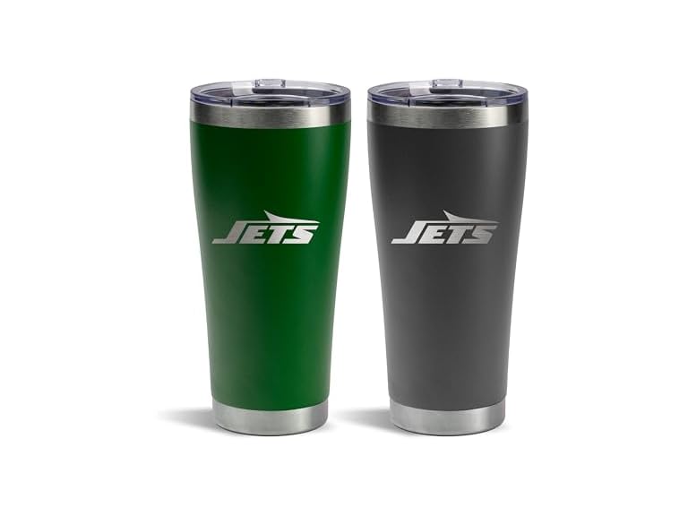 The Memory Company Officially Licenced NFL 30OZ Tumbler Set - 2-Pack Home & Away Stainless Steel Insulated Tumblers with Straws, Double Wall Vacuum Sealed Football Fan Drinkware