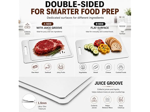 Titanium Cutting Board, Classic Edge