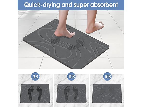 Veeloim BC1286825070005 Stone Bath Mat