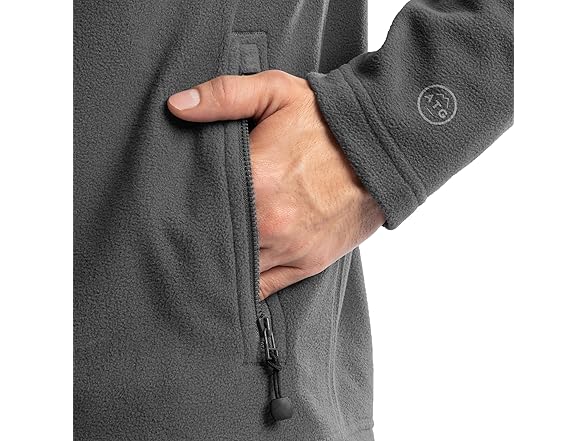 ATG Men Block Micro Fleece Mock Neck Jacket