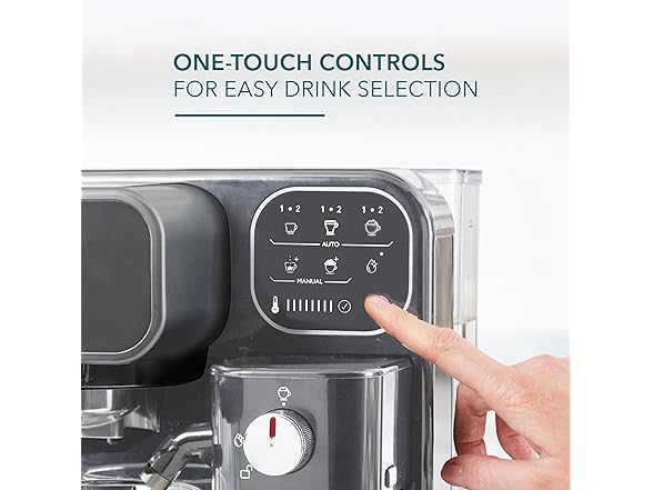 Mr. Coffee Prima Latte Luxe, Single/Double Shot Espresso