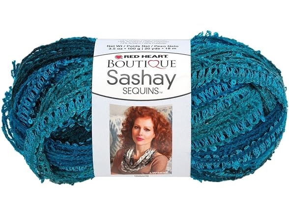 RED HEART Boutique Sashay Sequins Yarn, Fiji